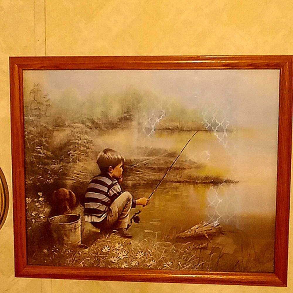 Picture/ real wooden frame very well designed